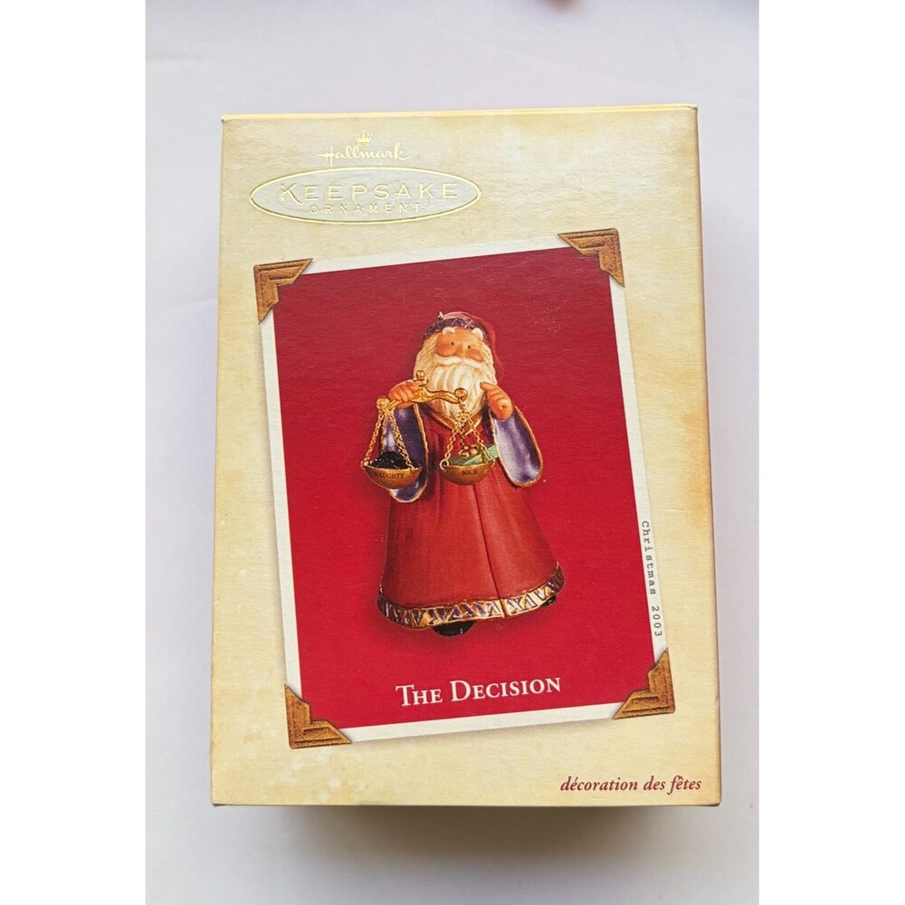 Hallmark Keepsake Ornament 2003 The Decision Santa Christmas Ornament